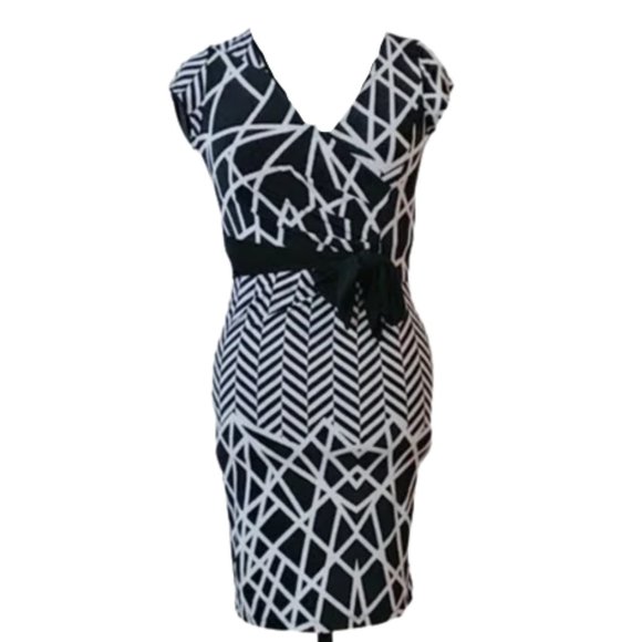 PURPLE RAIN Stretch Faux Wrap Bodycon Dress Size Small - Picture 1 of 3